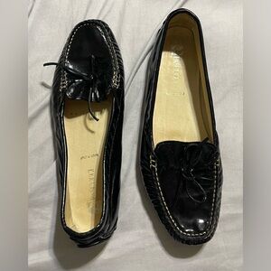 Pascucci drivers shoes loafers black patent leather size 9.5  9 1/2